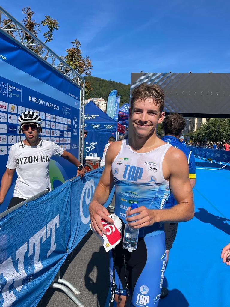 Matěj Hrdlička at the Czech Triathlon Championships in 2023