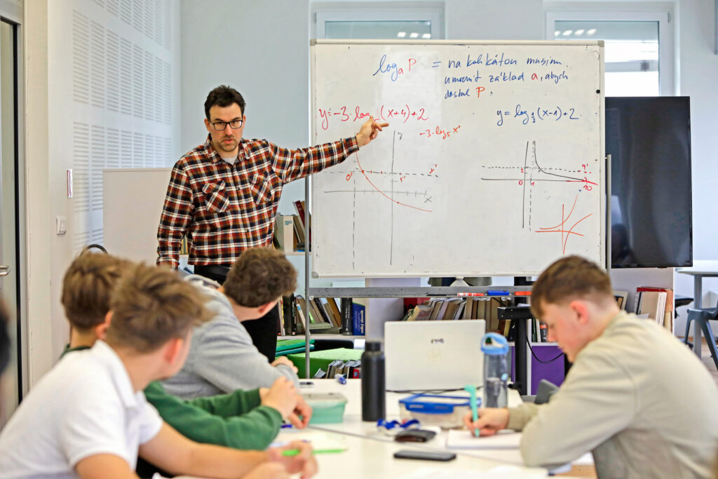 Teaching in a classroom